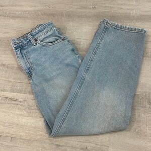 Light wash blue jeans